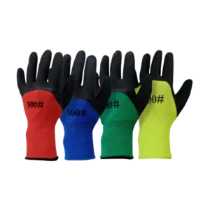 Guante  poliuretano grueso  verde/negro rojo/negro 0860 0862