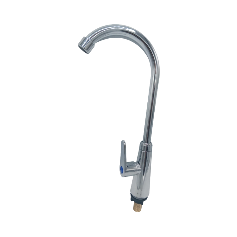 Llave lavaplatos fija meson  cromada cuerpo grande