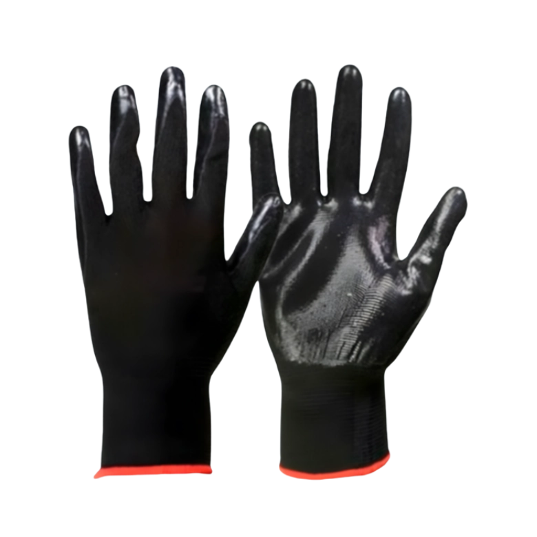 Guantes de Nitrilo Negro Brillante