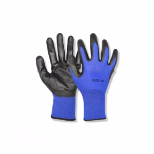 Guante hilo latex trabajo pesado azul/negro yt30-03 yt